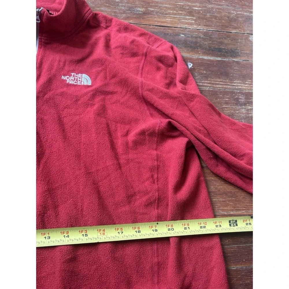 The North Face Men's Red Quarter Zip Pull Over Fleece XL